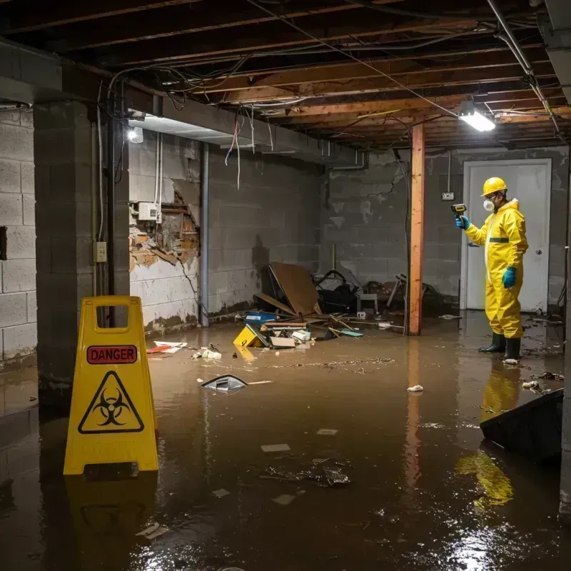 Flooded Basement Electrical Hazard in Tower Lake, IL Property